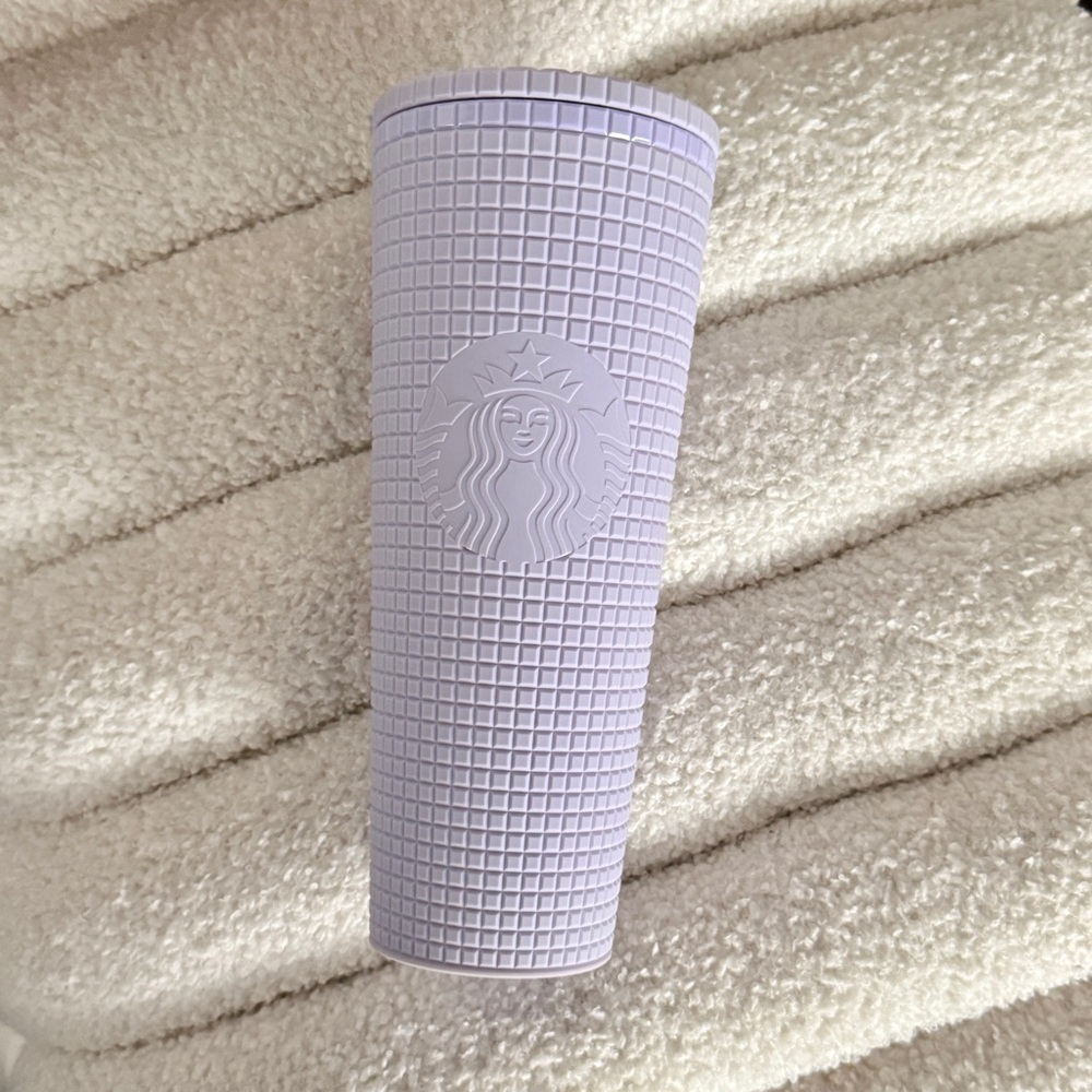Starbucks Lilac Grid Cold Cup Tumbler 24oz 2021 Valentines Day Edition